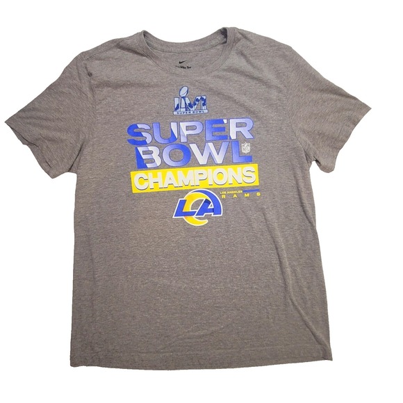 Nike Other - Los Angeles Rams Nike T-Shirt Men's XL Gray Super Bowl Short Sleeve Crew Neck